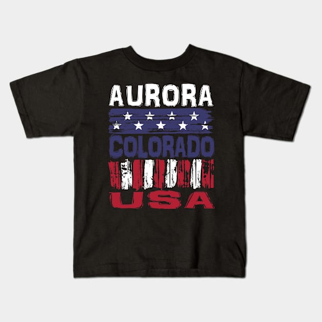 Aurora Colorado USA T-Shirt Kids T-Shirt by Nerd_art